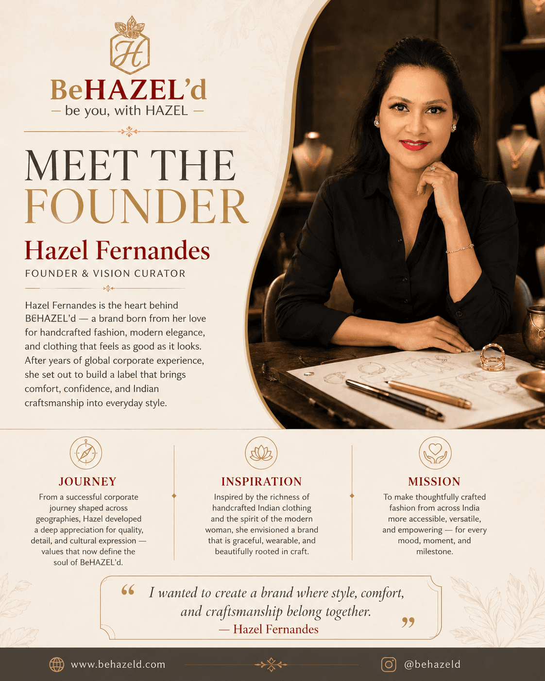 Hazel Fernandes, founder of BeHAZEL'd