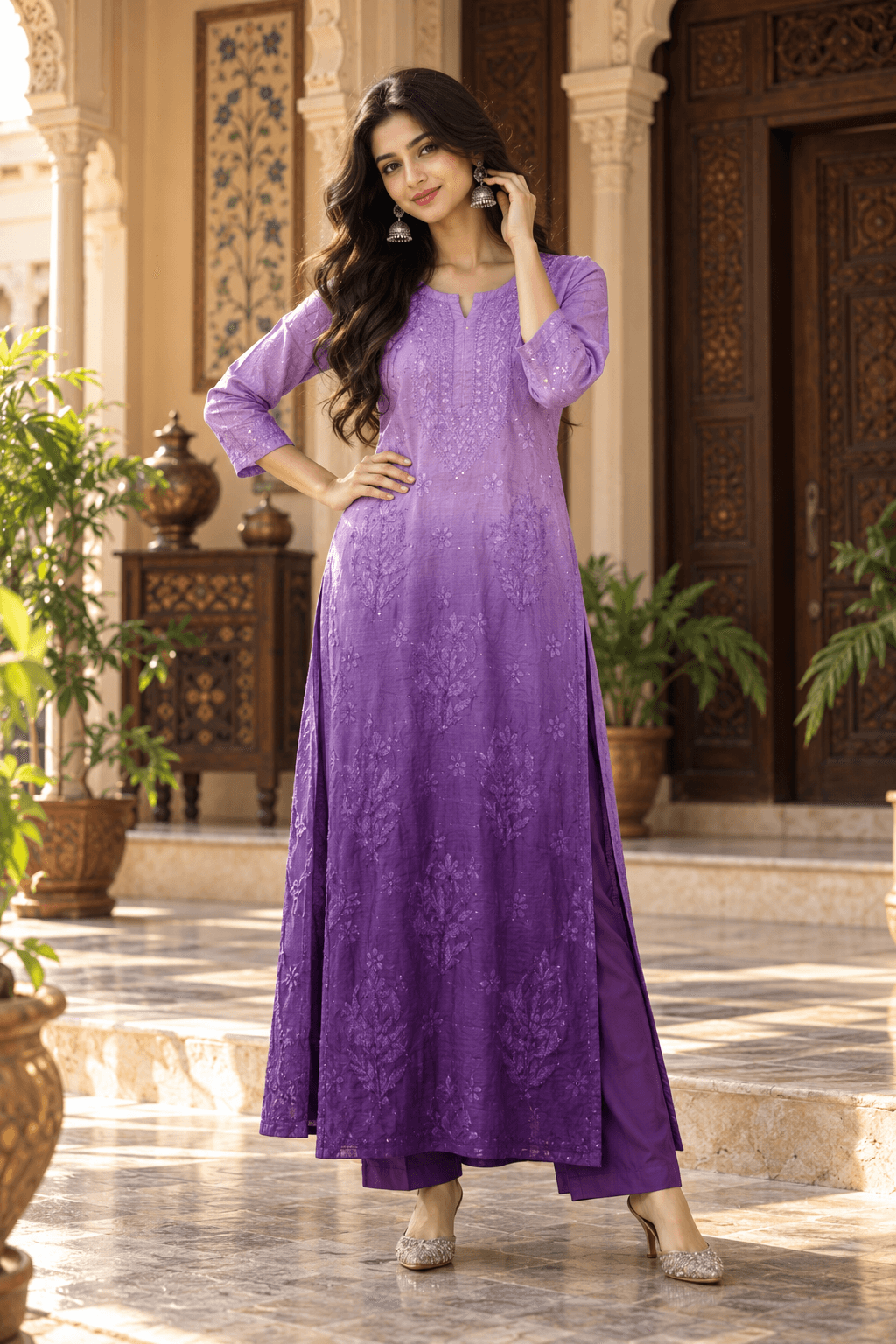 Long Kurtis handcrafted Indian clothing